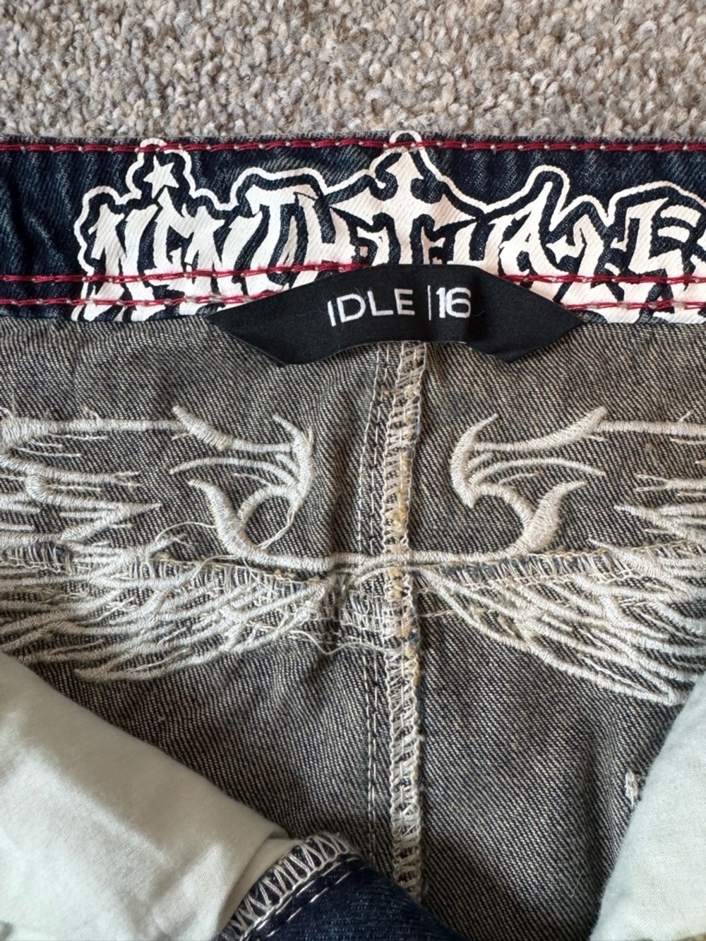 Ninth Hall Idle Blue Wash Straight Leg Jeans View 6